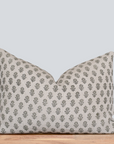 ** FINAL PIECES ** Mori Floral Block Printed Pillow Cover | Sage Green | Lumbar