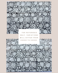 ** ARTISAN VARIATION ** Dara Floral Block Printed Pillow Cover | Dark Grey | Lumbar