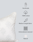 Arden Embroidered Pillow Cover | Natural | Lumbar
