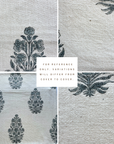**ARTISAN VARIATION** Azure Floral Block Printed Pillow Cover | Blue