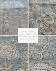 **ARTISAN VARIATION** Ivy Floral Block Printed Pillow Cover | Blue