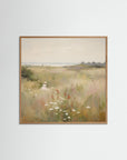 Countryside Wildflower Gathering Fine Art Print Oak Nature No border
