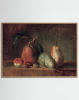 Pears Still Life Painting Art Print Oak Nature No border