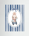 Bunny Illustration | Boys Room & Nursery Wall Decor No Frame