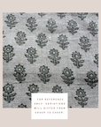 **ARTISAN VARIATION** Mori Floral Block Printed Pillow Cover | Sage Green | Long Lumbar