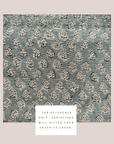 ** ARTISAN VARIATION **  Luna Floral Block Printed Pillow Cover | Blue/Teal | Lumbar
