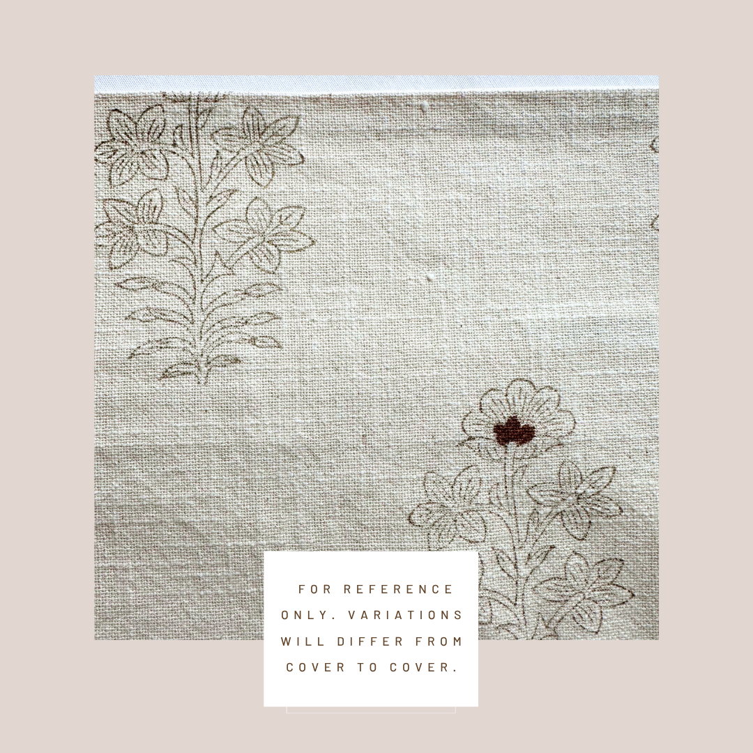 **ARTISAN VARIATION** Ella Floral Block Printed Pillow Cover | Lumbar