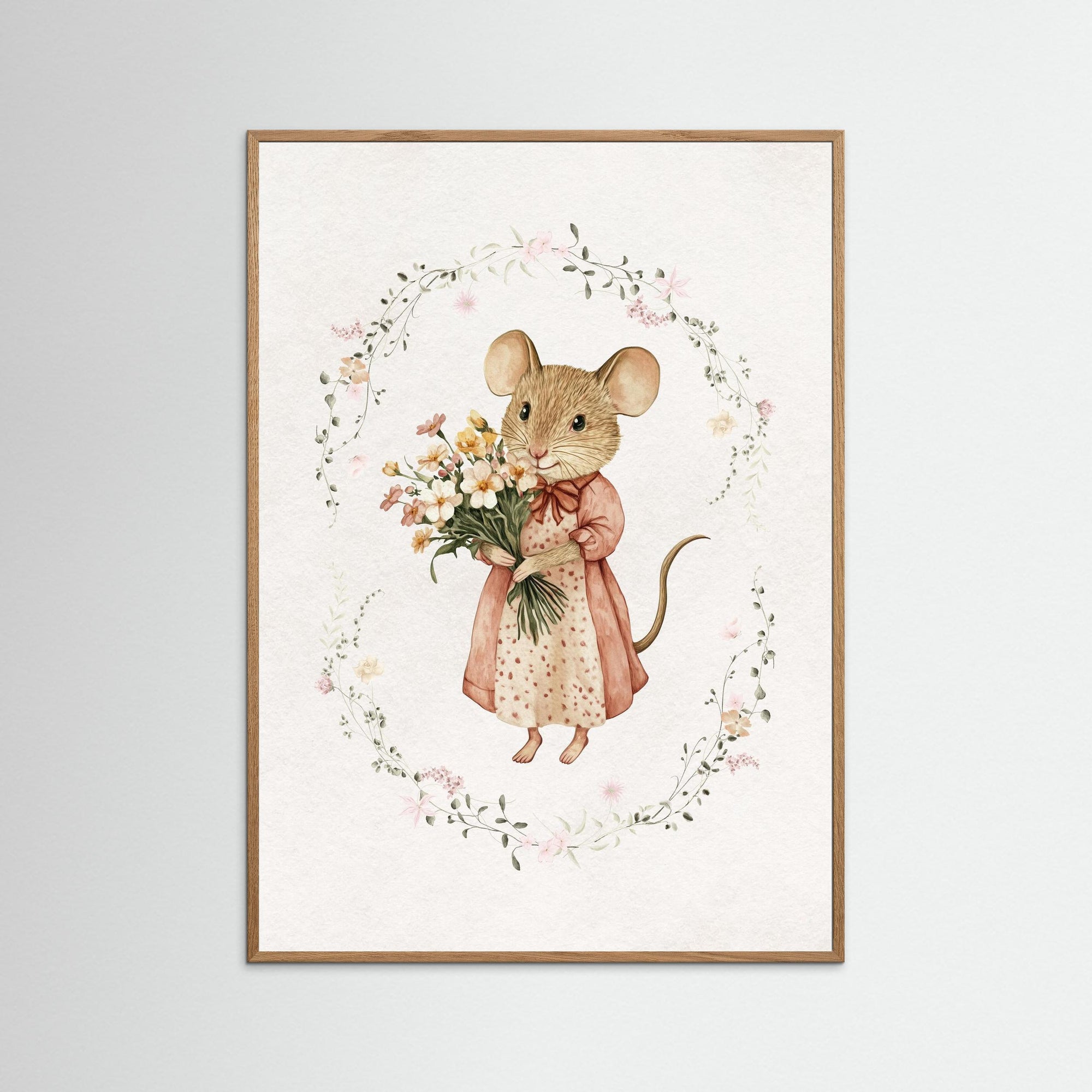Sweet Mouse Wall Art | Kids Room &amp; Nursery Decor Oak Nature