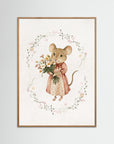 Sweet Mouse Wall Art | Kids Room & Nursery Decor Oak Nature