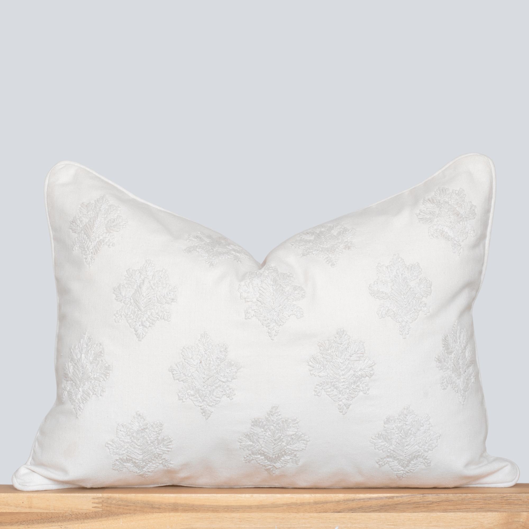 Arden Embroidered Pillow Cover | Natural | Lumbar