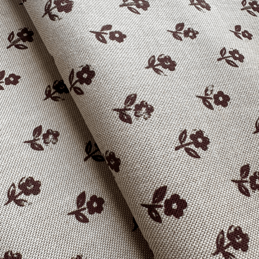 Pippa Brown Floral Pillow Cover