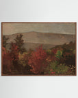 Fall Mountain Scenic Fine Art Print Oak Dark No border