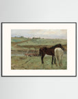 Timeless Equestrian Landscape Fine Art Print Black Wood Freja