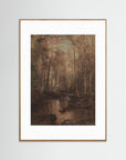 Woodland Creek Landscape Fine Art Print Oak Nature White