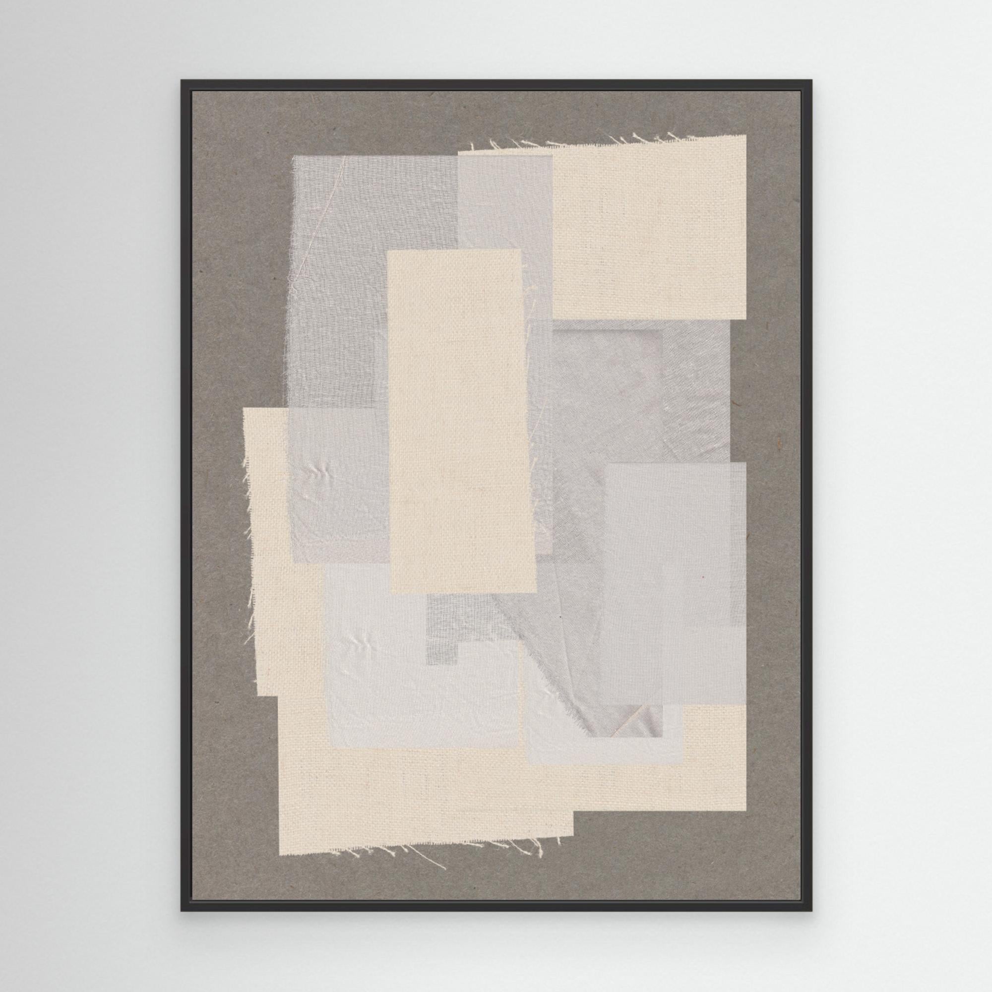 Fabric Pattern Collage No.7 by The Miuus Studio Black