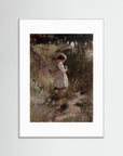 Among the Wildflowers Art Print White Wood White
