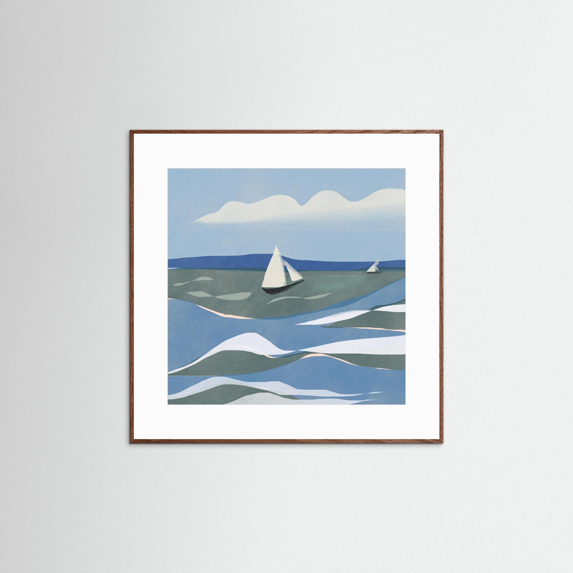 Rough Sea by Little Dean Oak Dark White