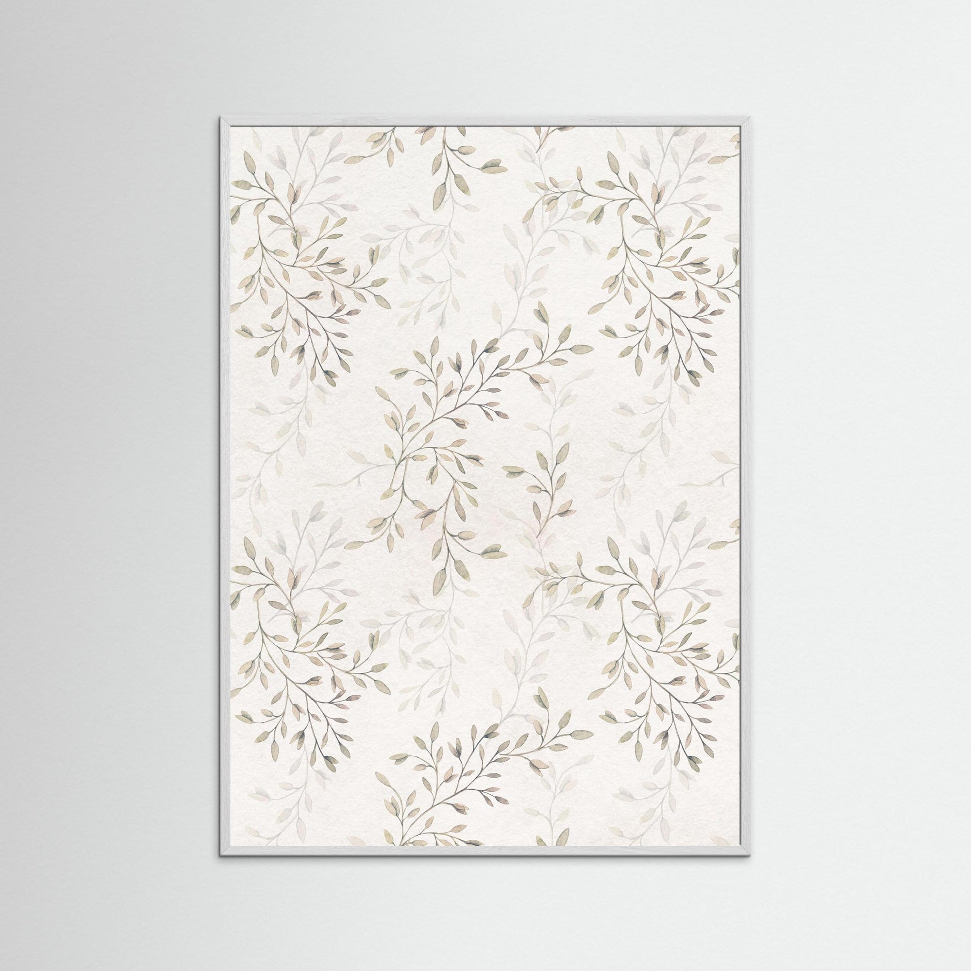Neutral Botanical Wall Art | Kids Room &amp; Nursery Decor White Wood