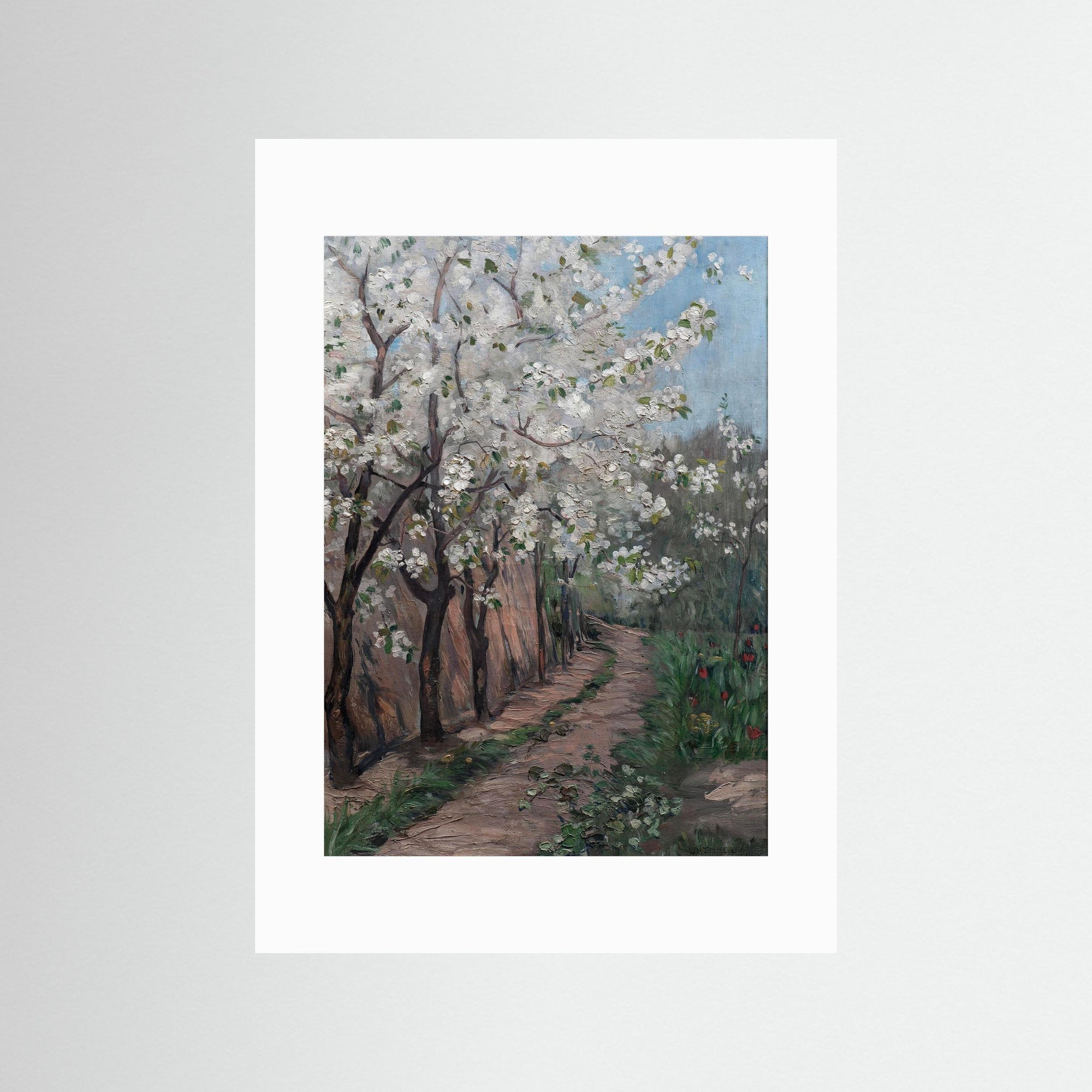 Blossoms in Spring Fine Art Print No Frame White