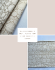 **FLAWED** Luana Floral Block Printed Pillow Cover | Beige/Brown | Lumbar
