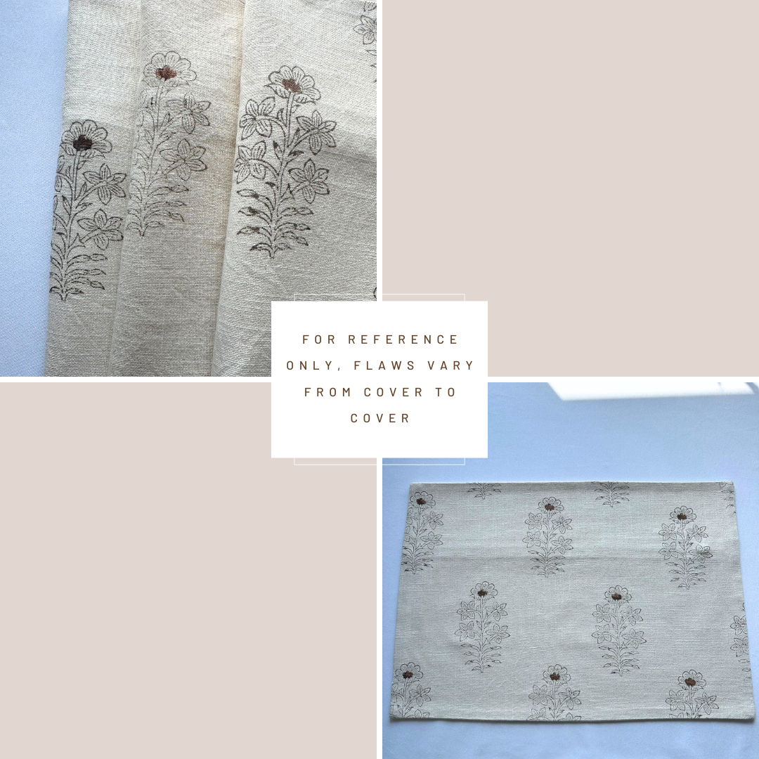 **FLAWED** Ella Floral Block Printed Pillow Cover | Lumbar
