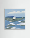 Rough Sea by Little Dean White Wood No border