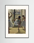Three Dancers in an Exercise Hall by Edgas Degas Black Wood Freja