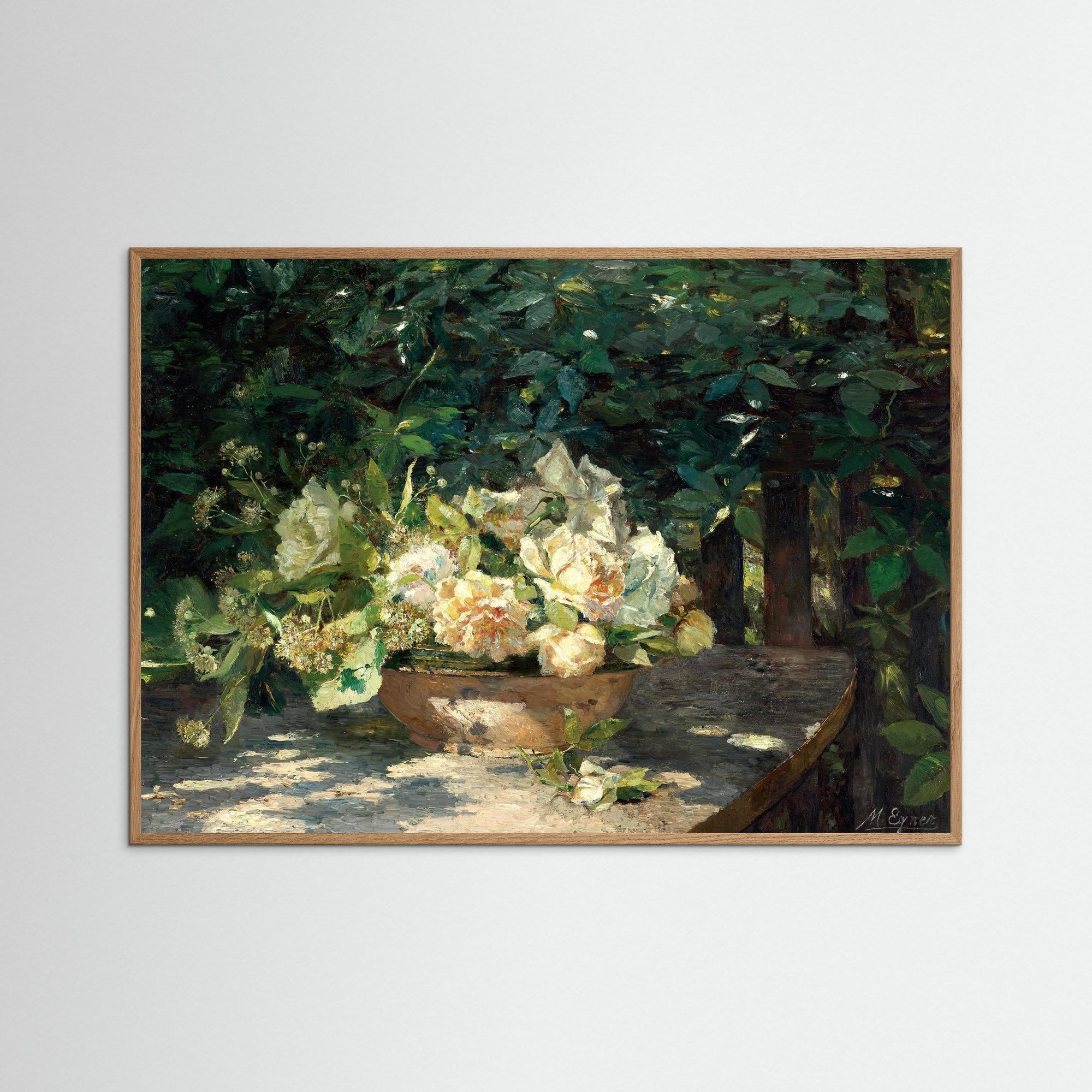 Garden Gathering Floral Artwork Oak Nature No border