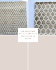 **FLAWED** Marie Block Printed Pillow Cover | Brown + Peach/Salmon
