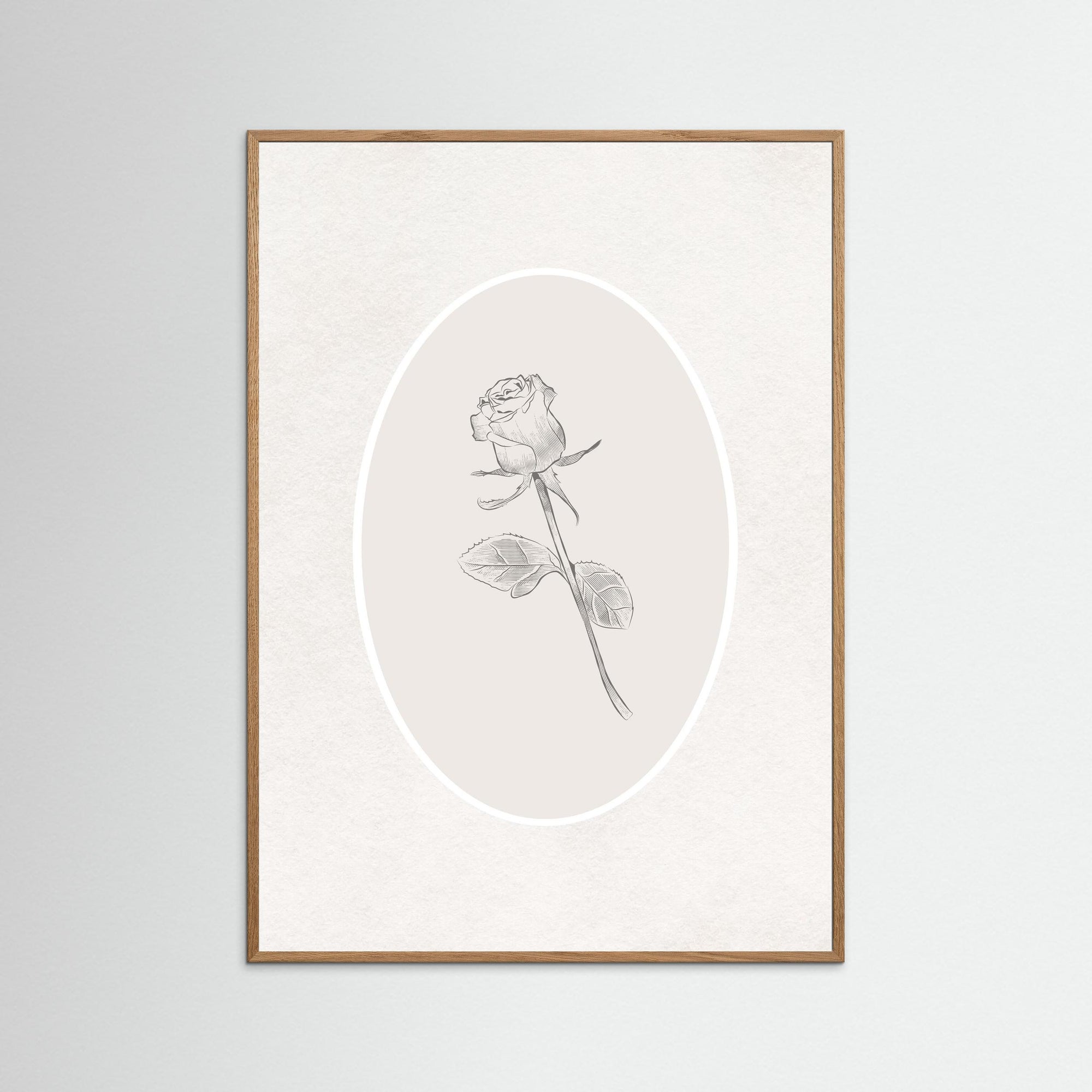 Rose Art Print | Children's Room &amp; Nursery Wall Art Oak Nature
