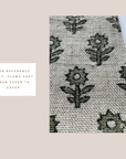 **FLAWED** Mori Floral Block Printed Pillow Cover | Sage Green | Lumbar