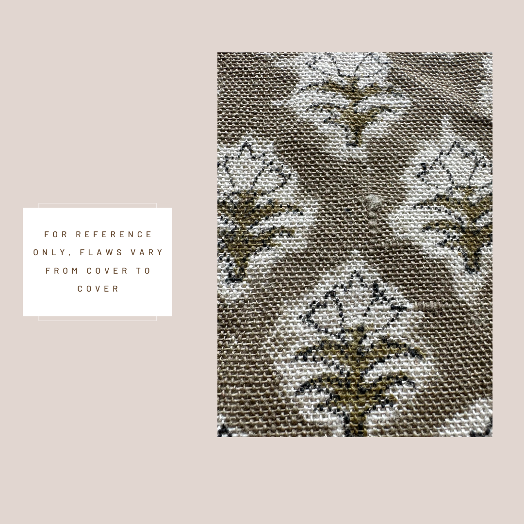 **FLAWED** Rhea Floral Block Printed Pillow Cover | Mustard | Lumbar