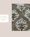 **FLAWED** Rhea Floral Block Printed Pillow Cover | Mustard | Lumbar