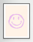 Purple Smiley by Rikke Løndager Boisen Black
