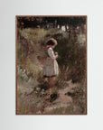 Among the Wildflowers Art Print Oak Dark No border