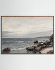 Ocean Seascape Fine Art Print Oak Dark No border