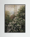 Botanical Blossoms Art Black Wood No border