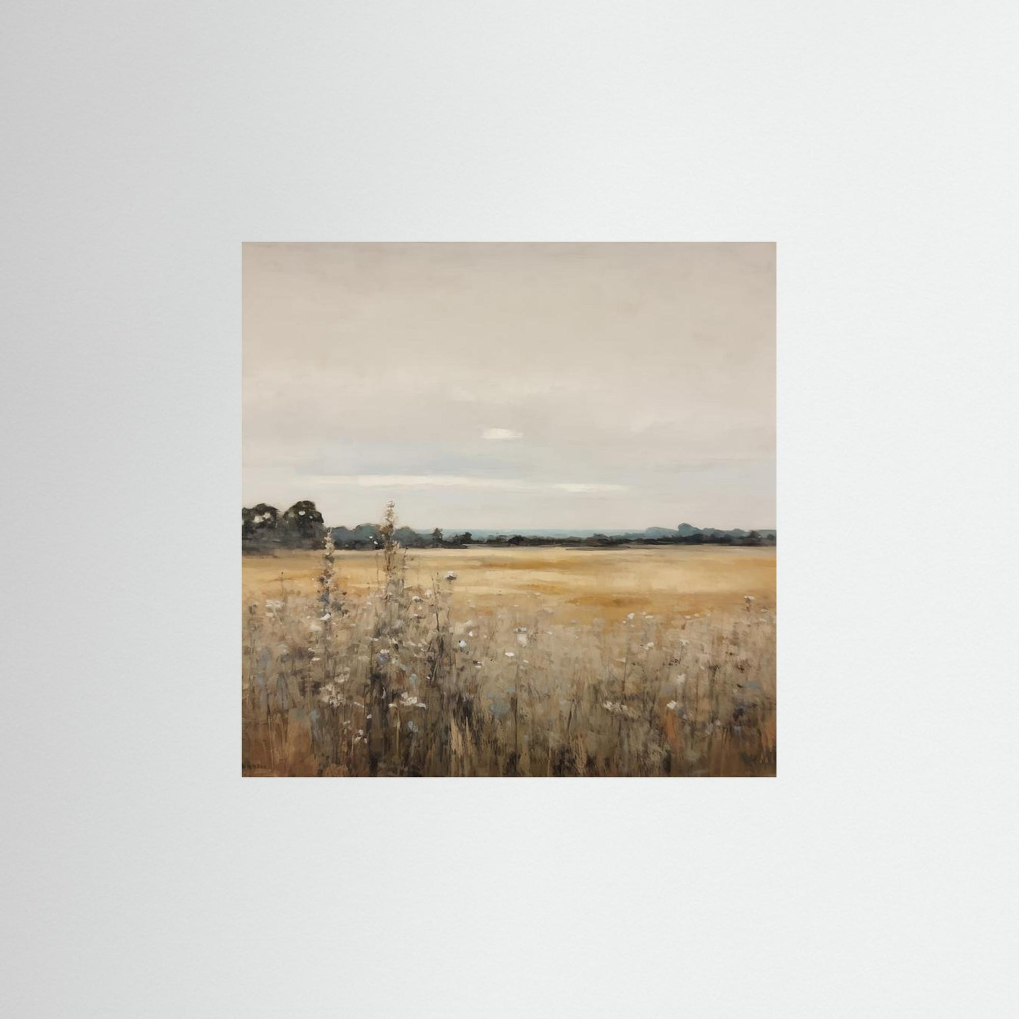 Neutral Field Landscape Art Print No Frame No border