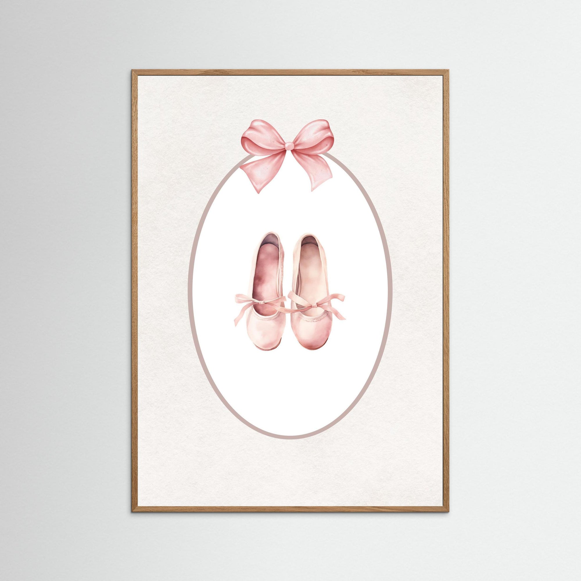 Pink Shoes Art Print | Girls Room &amp; Nursery Wall Art Oak Nature