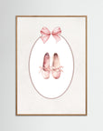 Pink Shoes Art Print | Girls Room & Nursery Wall Art Oak Nature