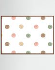 Pastel Polka Dots Wall Art | Kids Room & Nursery Decor Oak Dark