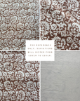 ** ARTISAN VARIATION ** Seville Floral Block Printed Pillow Cover | Terracotta | Lumbar
