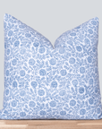 Haverhill Floral Block Printed Pillow Cover | Blue