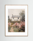 Rustic Cottage Landscape Fine Art Print Oak Nature White