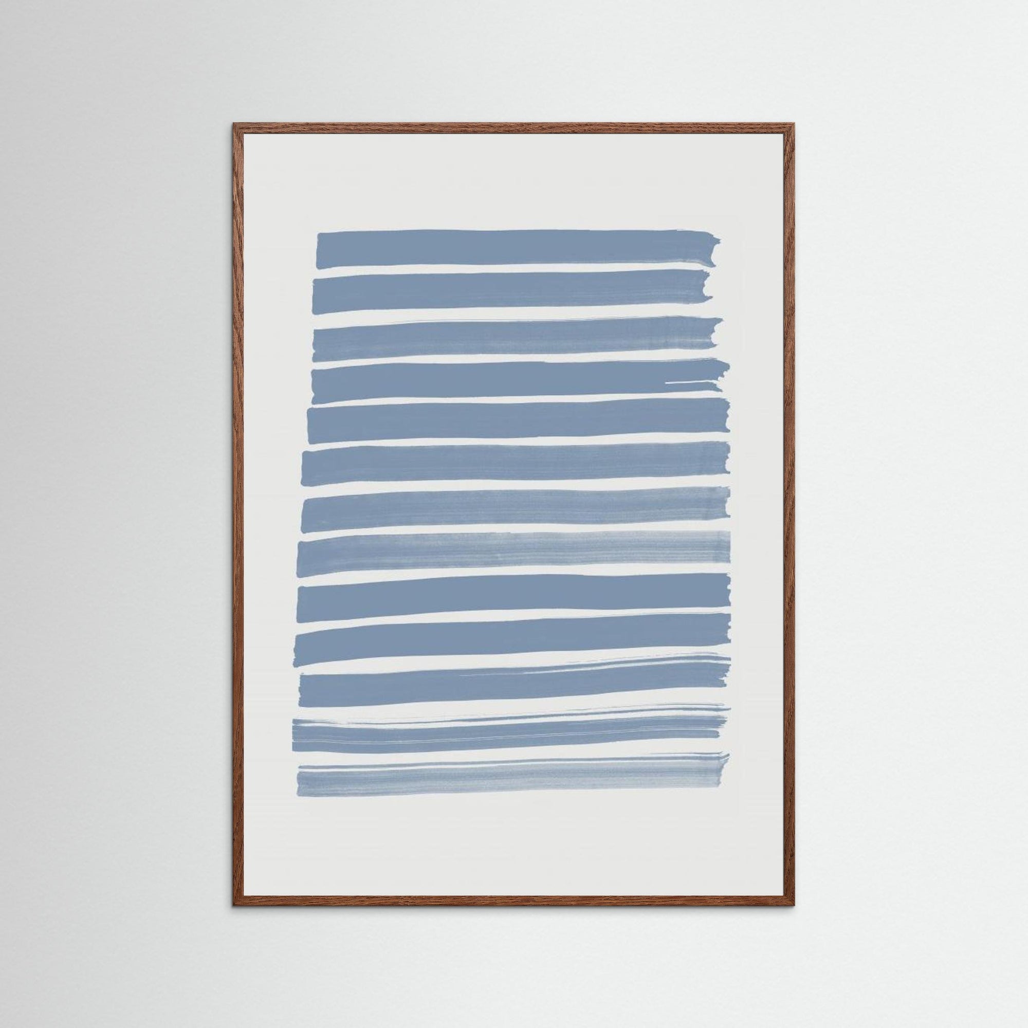 Blue Strokes by Pictufy Studio Oak Dark No border