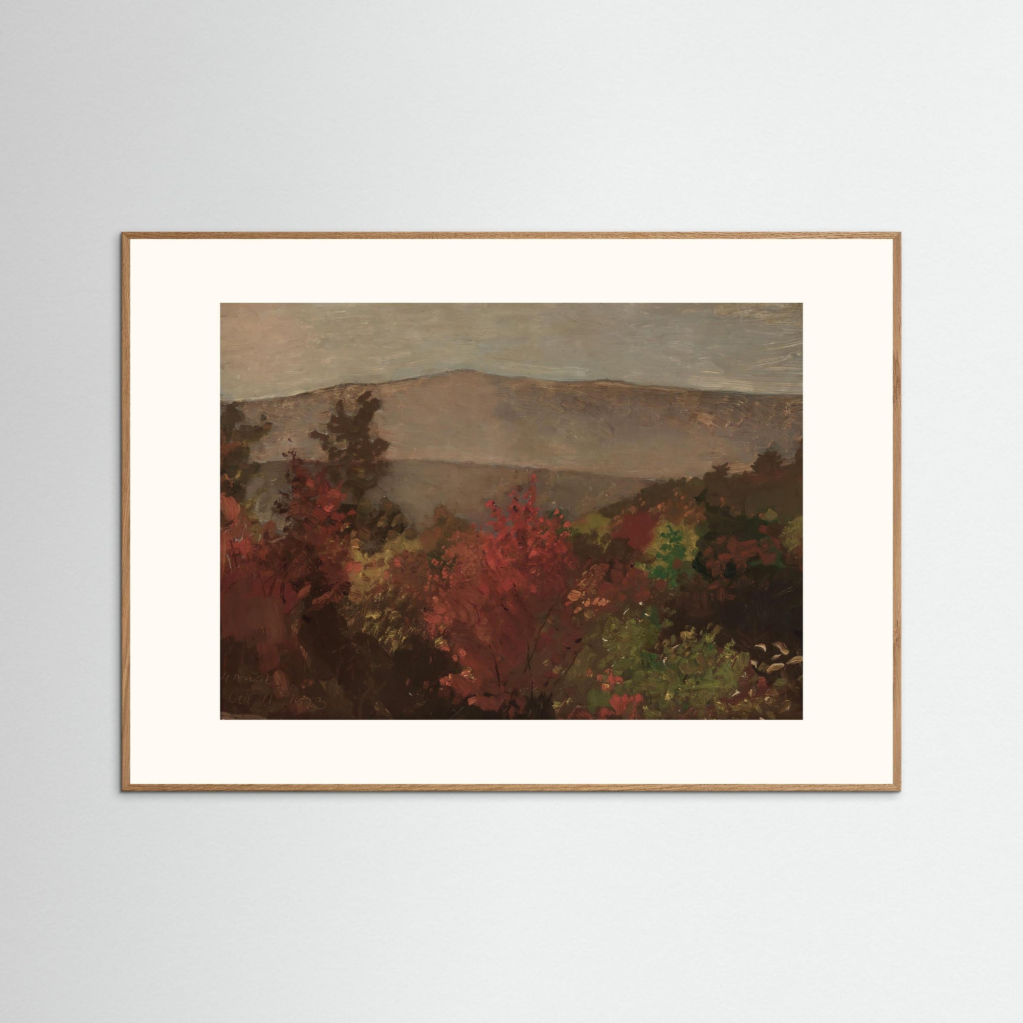 Fall Mountain Scenic Fine Art Print Oak Nature Freja