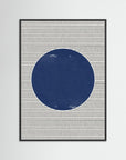 Watercolor Circle and Stripes by The Miuus Studio Black Wood No border