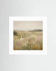 Countryside Wildflower Gathering Fine Art Print No Frame White