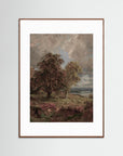 Autumn Landscape Art Print Oak Dark White