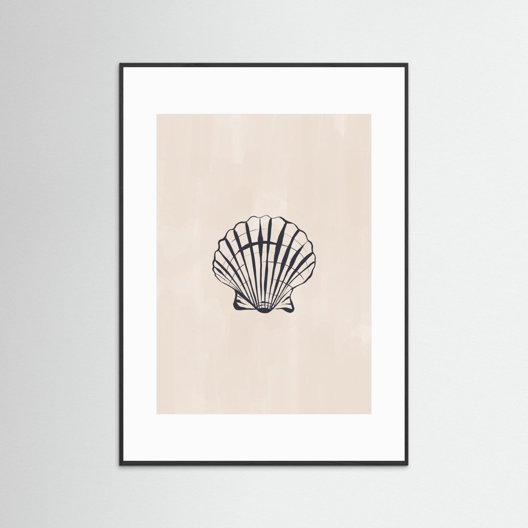 Seashell by Ivy Green Illustrations Black Wood White